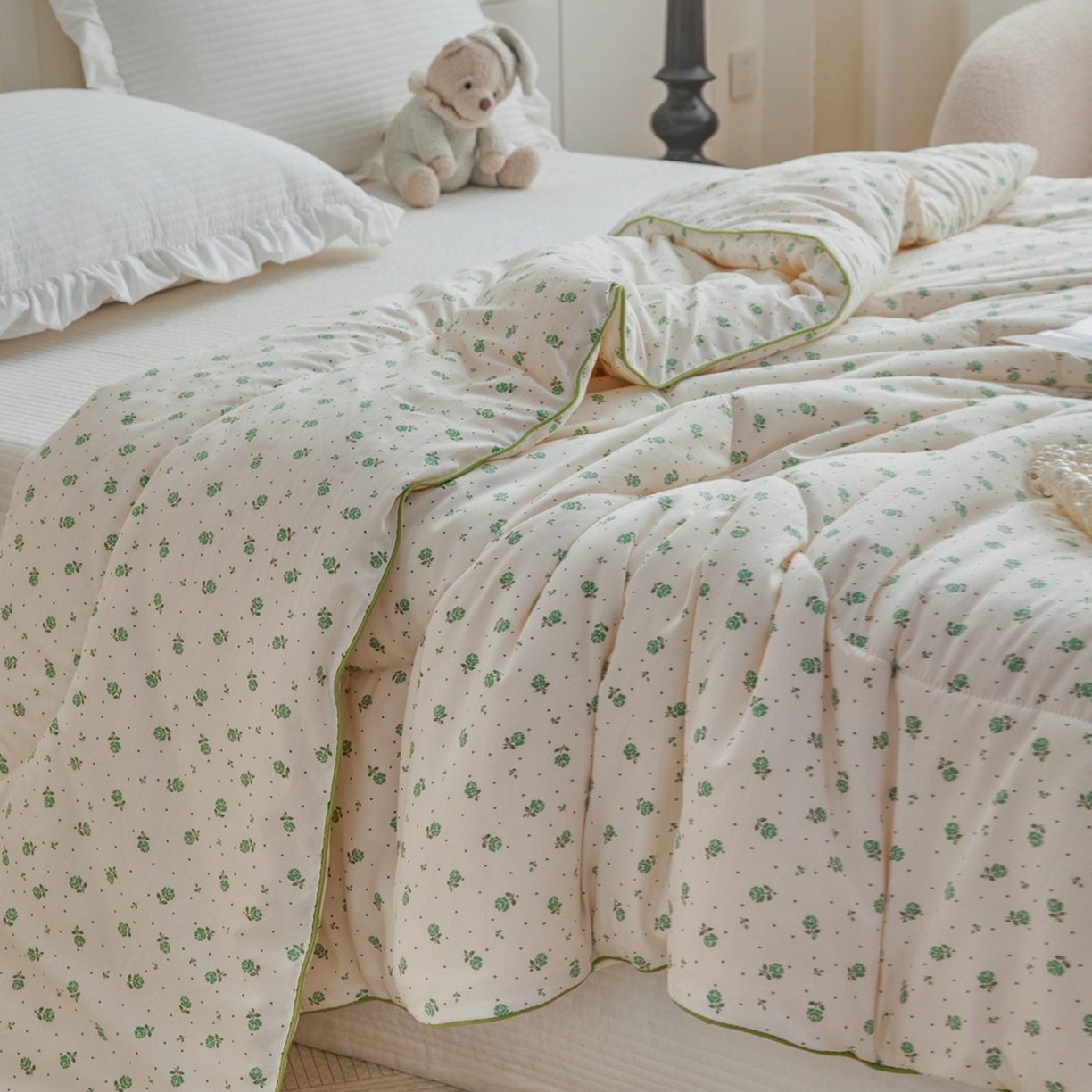 91家纺网 家纺一手货源 找家纺 尊妙被业 2026新款小奶芙大豆夏被夏凉被空调被 曼塔玫瑰