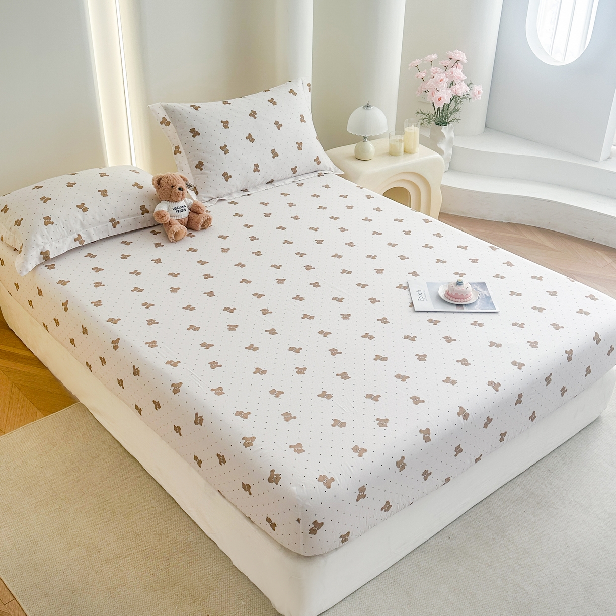 91家纺网 家纺一手货源 找家纺 （总）金喜 2026新款纯棉有氧A类全棉双层纱卡通床笠