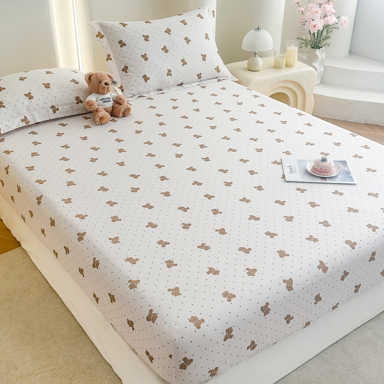 91家纺网 家纺一手货源 找家纺 （总）金喜 2026新款纯棉有氧A类全棉双层纱卡通床笠