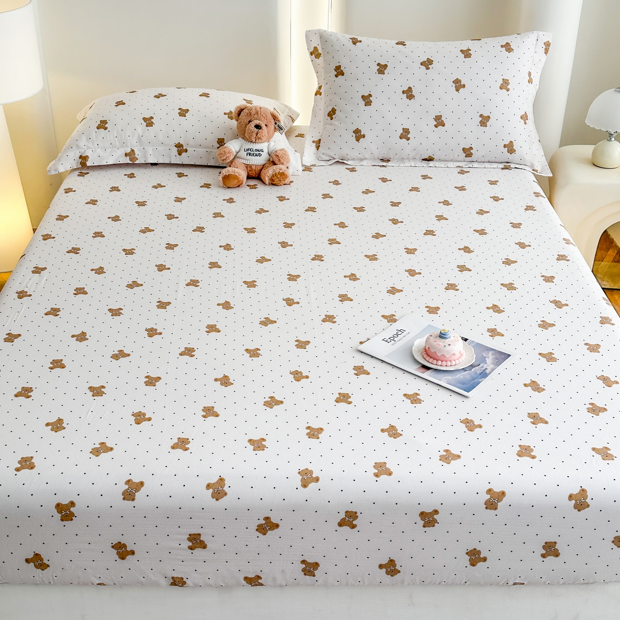 91家纺网 家纺一手货源 找家纺 （总）金喜 2026新款纯棉有氧A类全棉双层纱卡通床笠