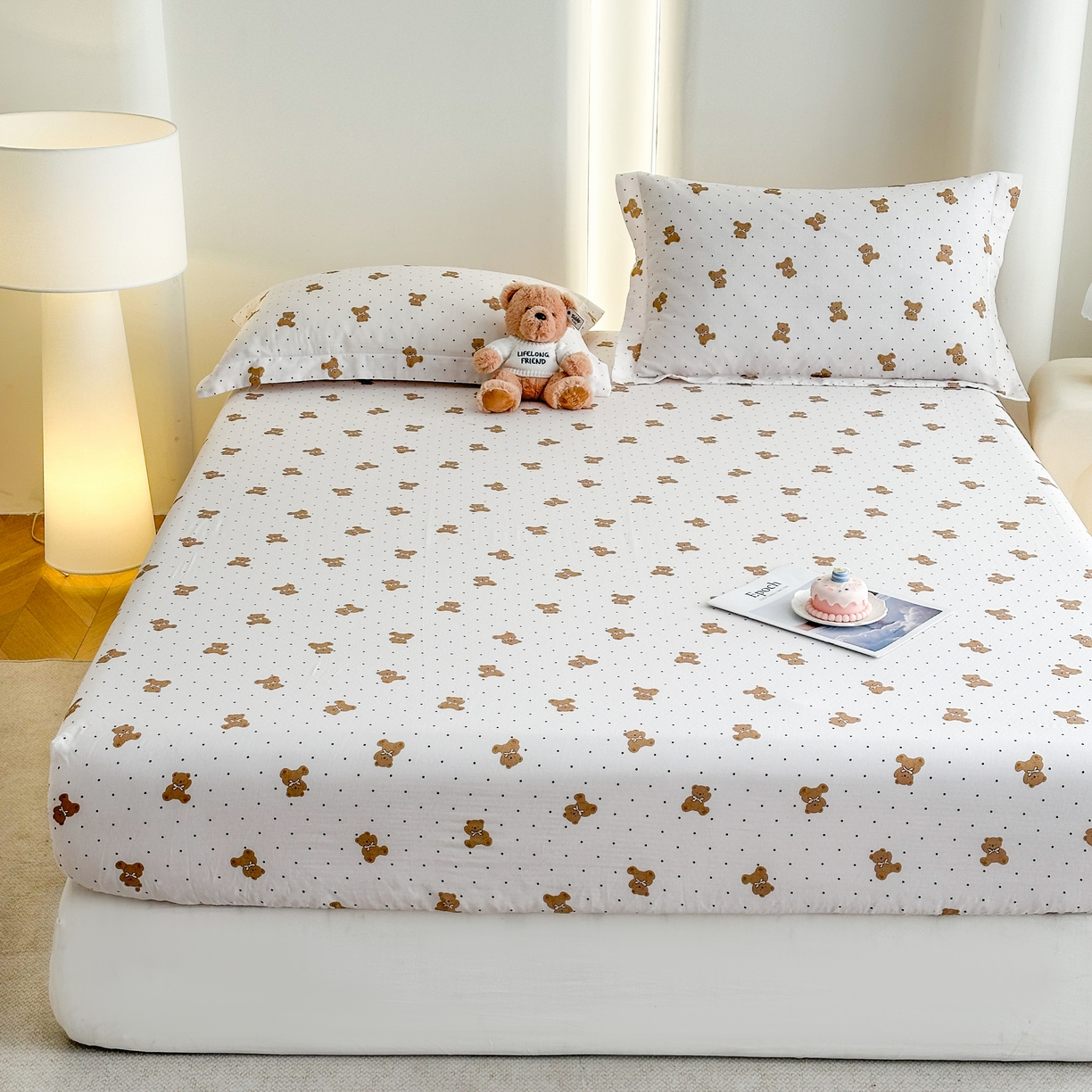 91家纺网 家纺一手货源 找家纺 （总）金喜 2026新款纯棉有氧A类全棉双层纱卡通床笠