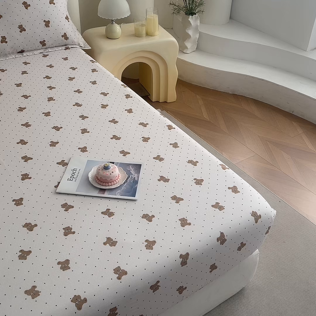 91家纺网 家纺一手货源 找家纺 （总）金喜 2026新款纯棉有氧A类全棉双层纱卡通床笠