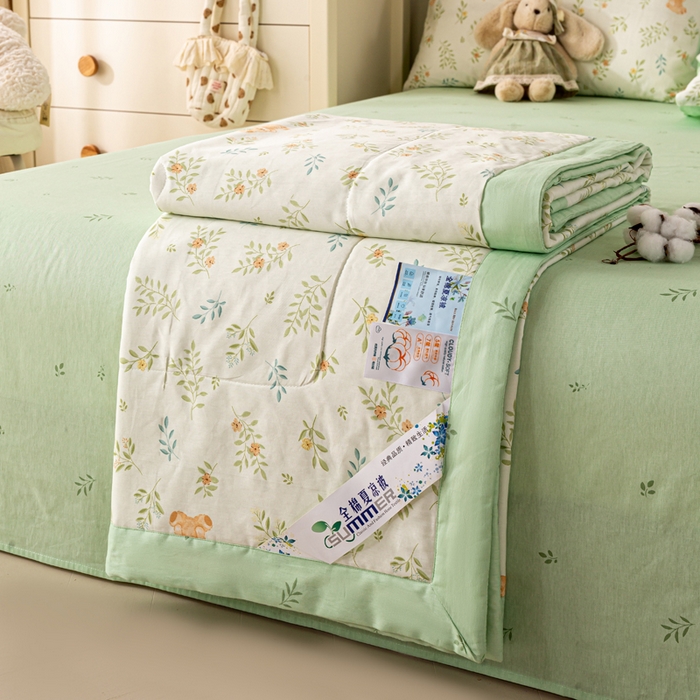 红日子纺织品 2026新款全棉印花夏被夏凉被空调被 丽都倩影