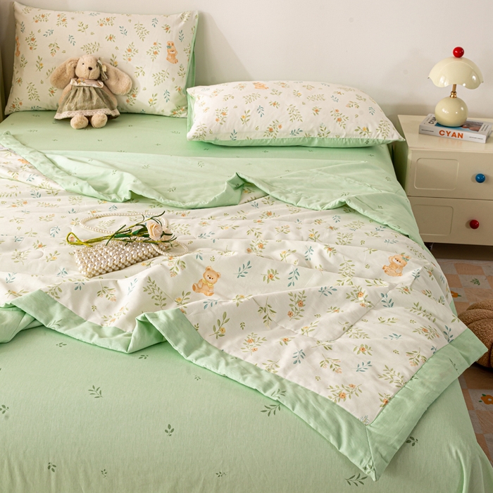 91家纺网 家纺一手货源 找家纺 红日子纺织品 2026新款全棉印花夏被夏凉被空调被 丽都倩影