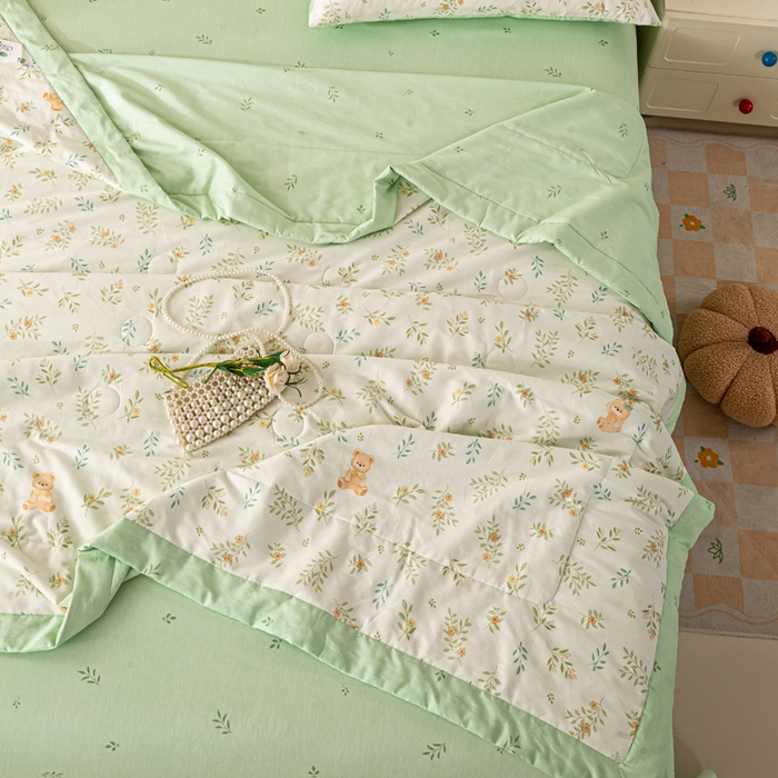 91家纺网 家纺一手货源 找家纺 红日子纺织品 2026新款全棉印花夏被夏凉被空调被 丽都倩影