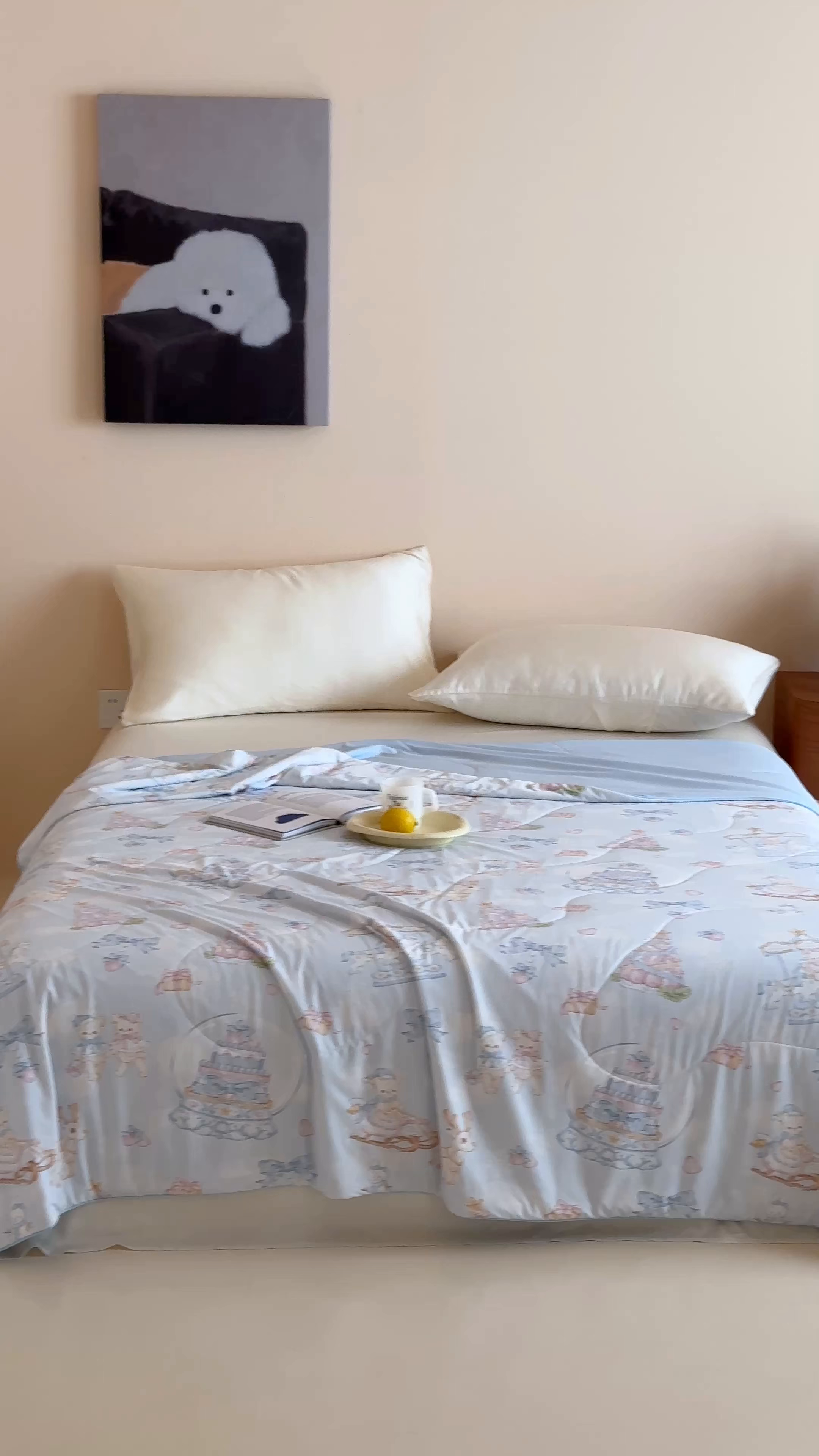 91家纺网 家纺一手货源 找家纺 傲蕾良品 2026新款【冷凝一号】高定锦氨针织蚕丝冰皮被 蛋糕派对