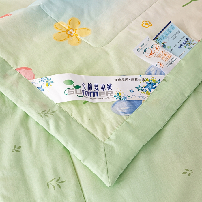 91家纺网 家纺一手货源 找家纺 红日子纺织品 2026新款全棉印花夏被夏凉被空调被 恋恋花语