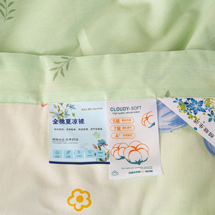 91家纺网 家纺一手货源 找家纺 红日子纺织品 2026新款全棉印花夏被夏凉被空调被 恋恋花语