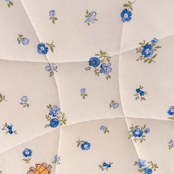 91家纺网 家纺一手货源 找家纺 鑫琪莱家纺 2026新款印花冰皮软心凉凉被夏被 蓝叶小兔-蓝