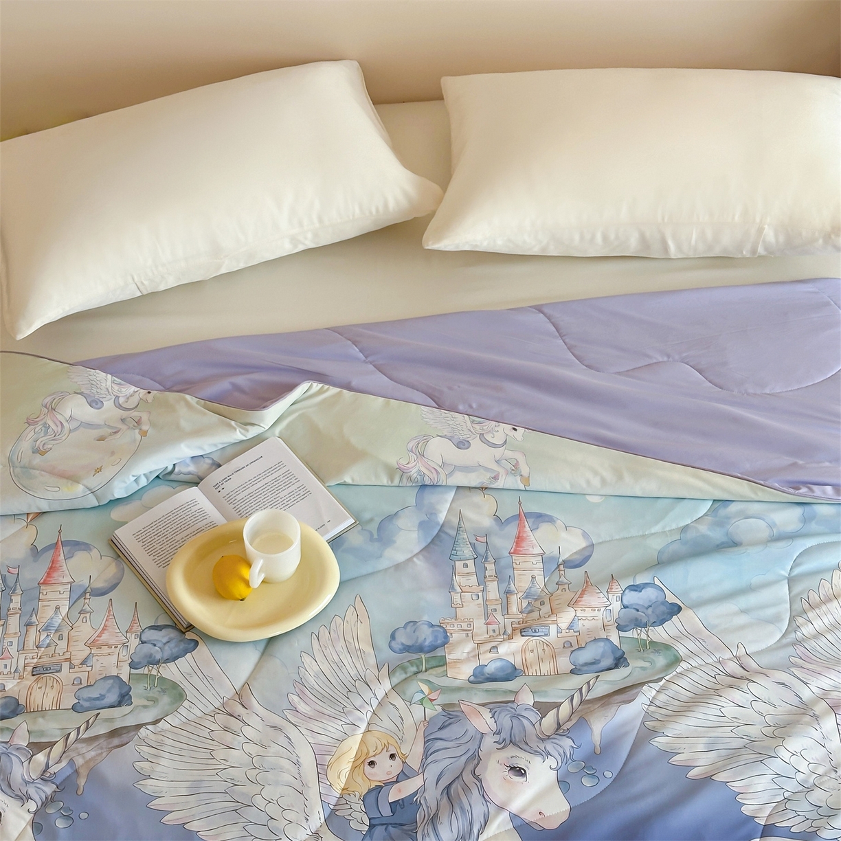 91家纺网 家纺一手货源 找家纺 傲蕾良品 2026新款【冷凝一号】高定锦氨针织蚕丝冰皮被 独角兽奇遇记