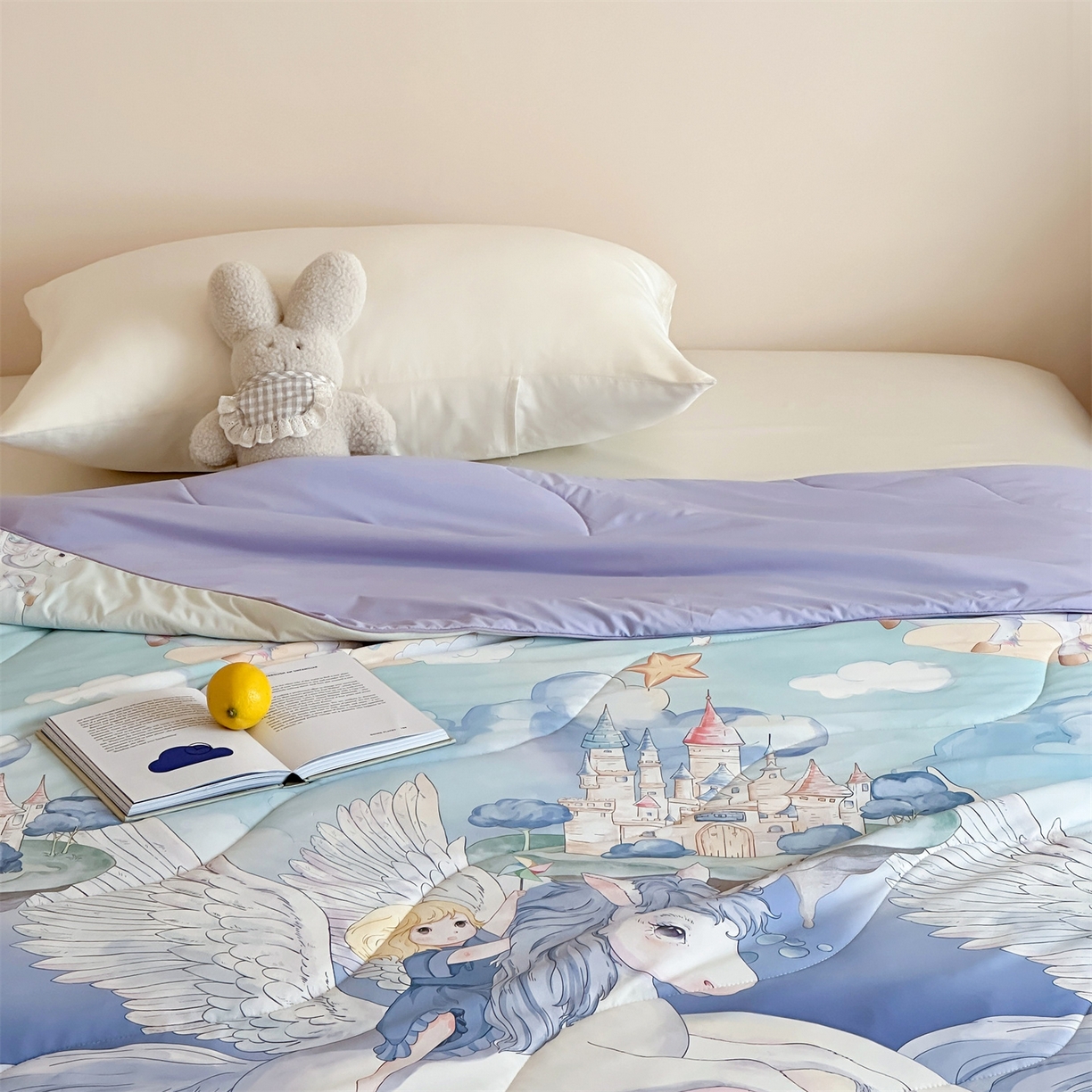 91家纺网 家纺一手货源 找家纺 傲蕾良品 2026新款【冷凝一号】高定锦氨针织蚕丝冰皮被 独角兽奇遇记