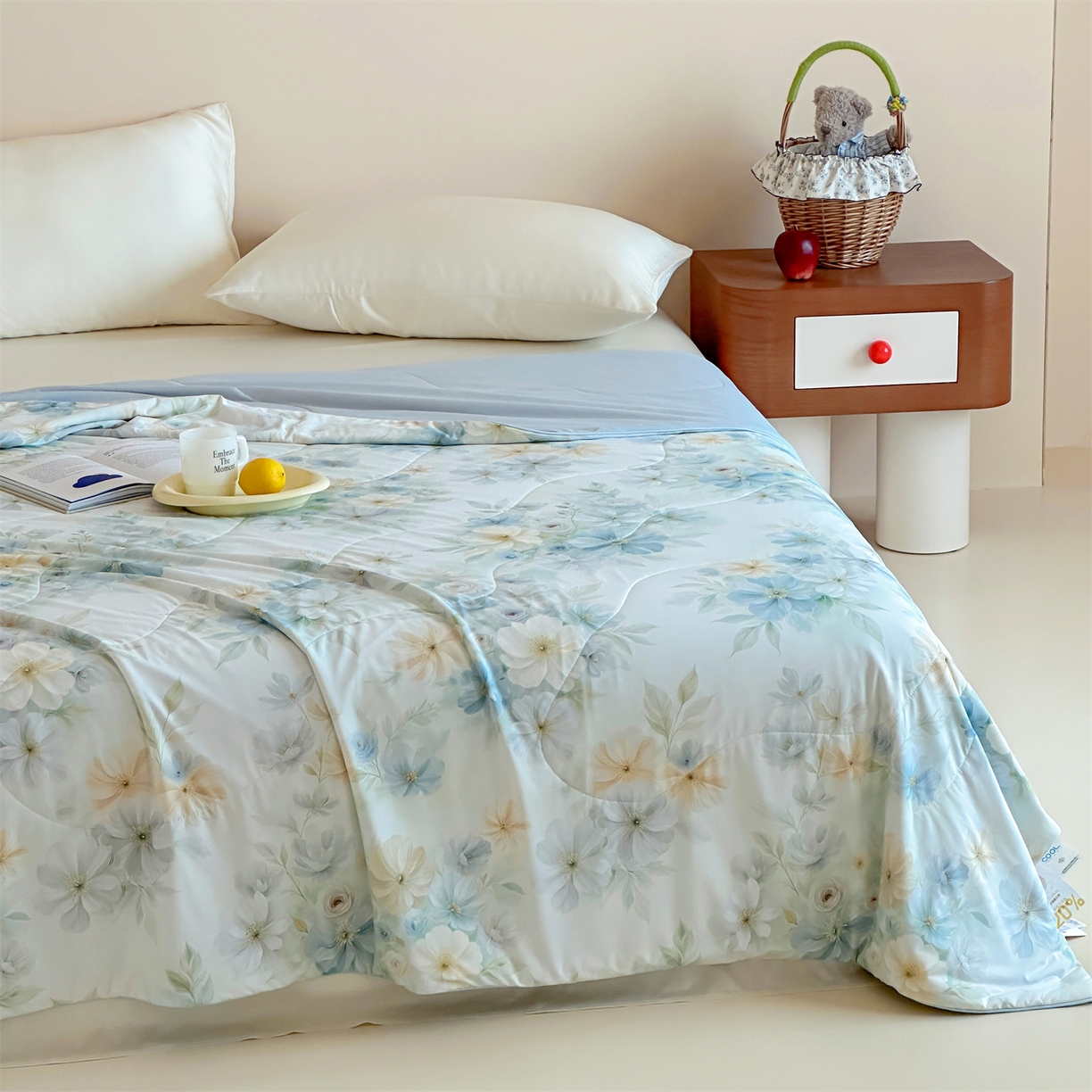 91家纺网 家纺一手货源 找家纺 傲蕾良品 2026新款【冷凝一号】高定锦氨针织蚕丝冰皮被 绿野仙踪