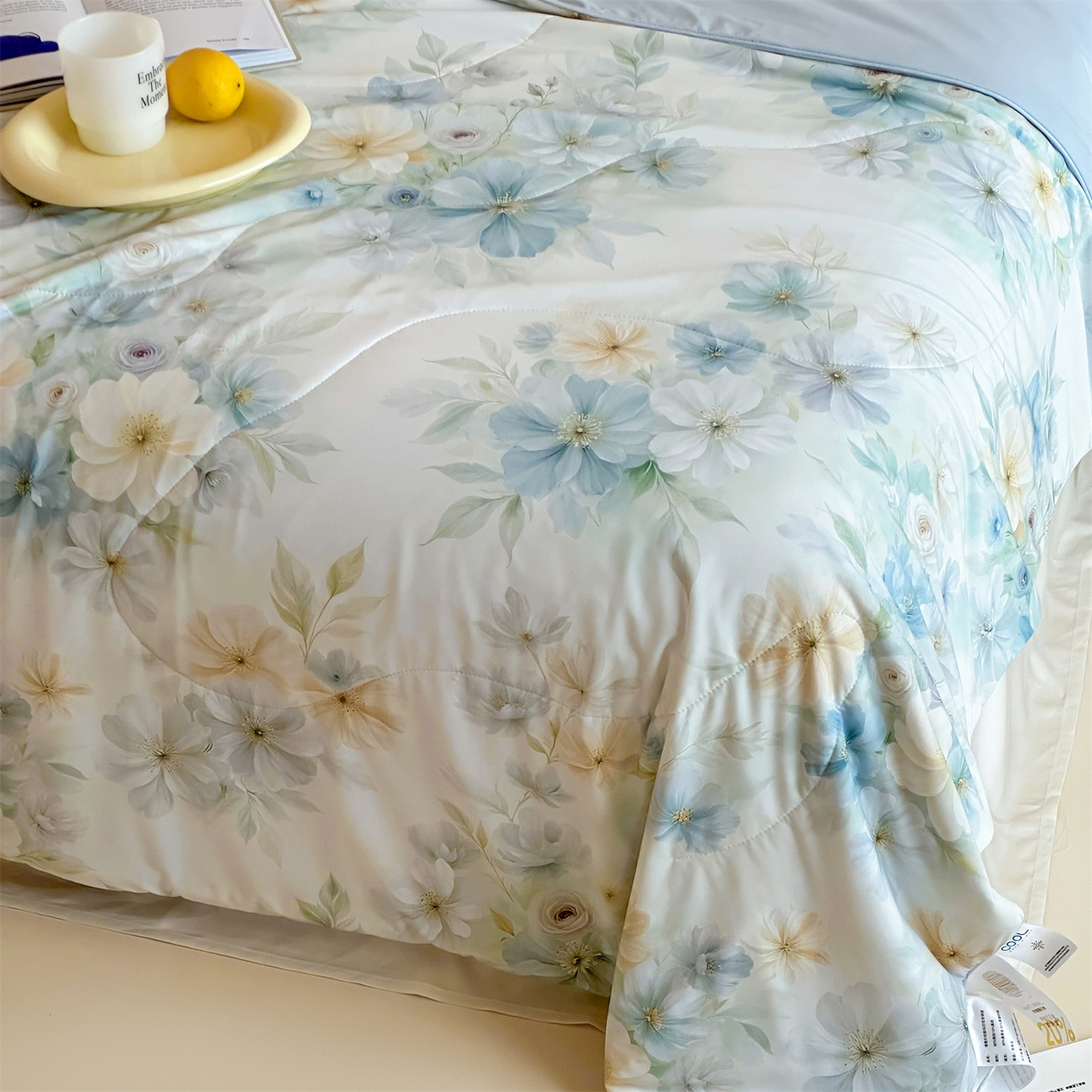 91家纺网 家纺一手货源 找家纺 傲蕾良品 2026新款【冷凝一号】高定锦氨针织蚕丝冰皮被 绿野仙踪