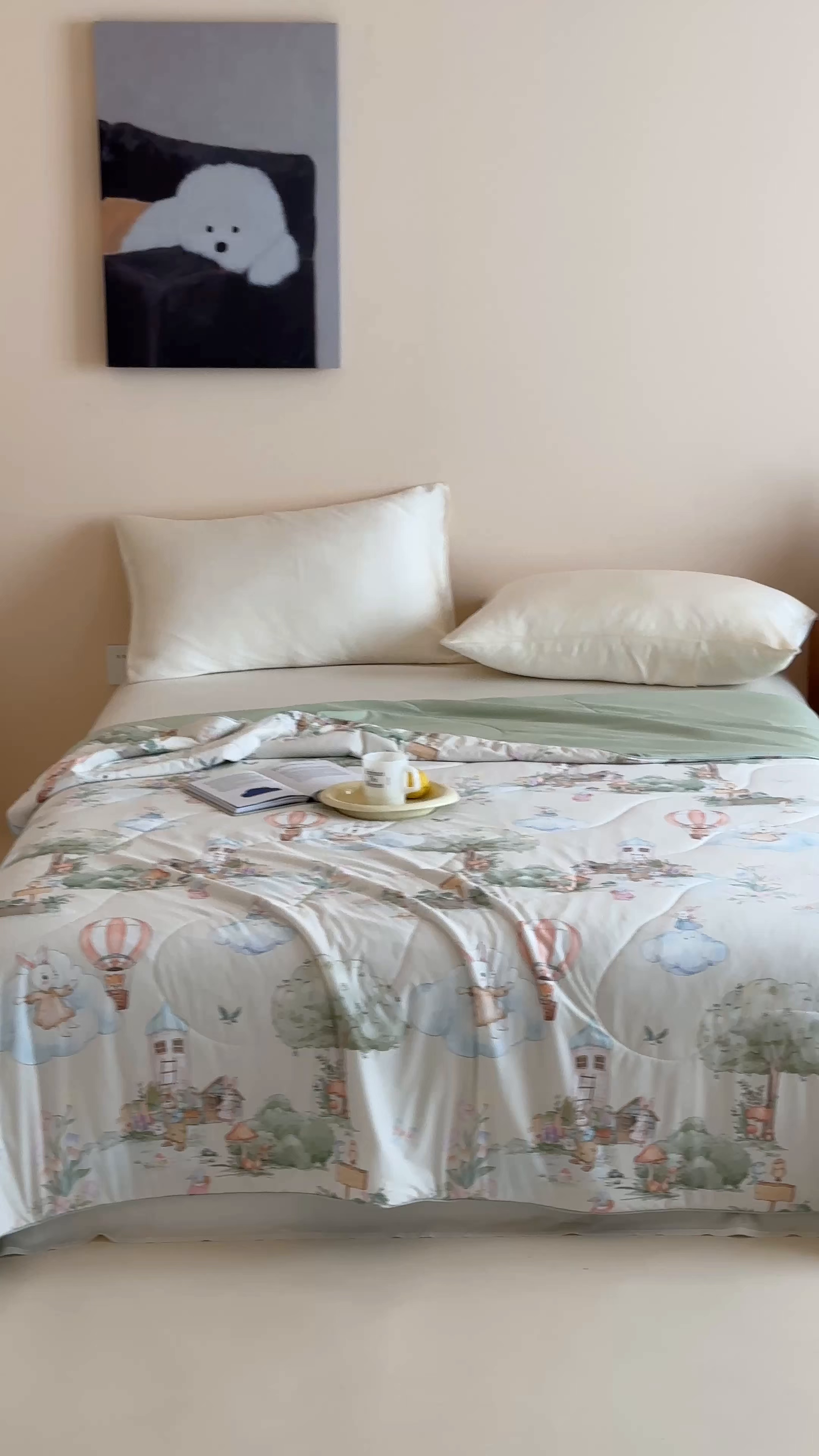 91家纺网 家纺一手货源 找家纺 傲蕾良品 2026新款【冷凝一号】高定锦氨针织蚕丝冰皮被 奇幻森林