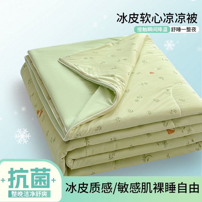 鑫琪莱家纺 2026新款印花冰皮软心凉凉被夏被 绿野仙踪