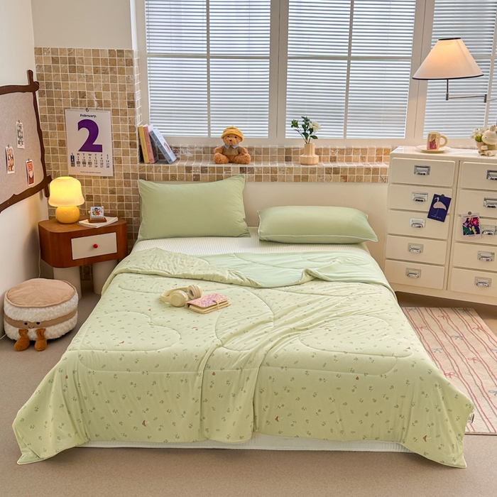 91家纺网 家纺一手货源 找家纺 鑫琪莱家纺 2026新款印花冰皮软心凉凉被夏被 绿野仙踪