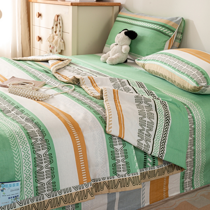 91家纺网 家纺一手货源 找家纺 红日子纺织品 2026新款全棉印花夏被夏凉被空调被 曼波绿