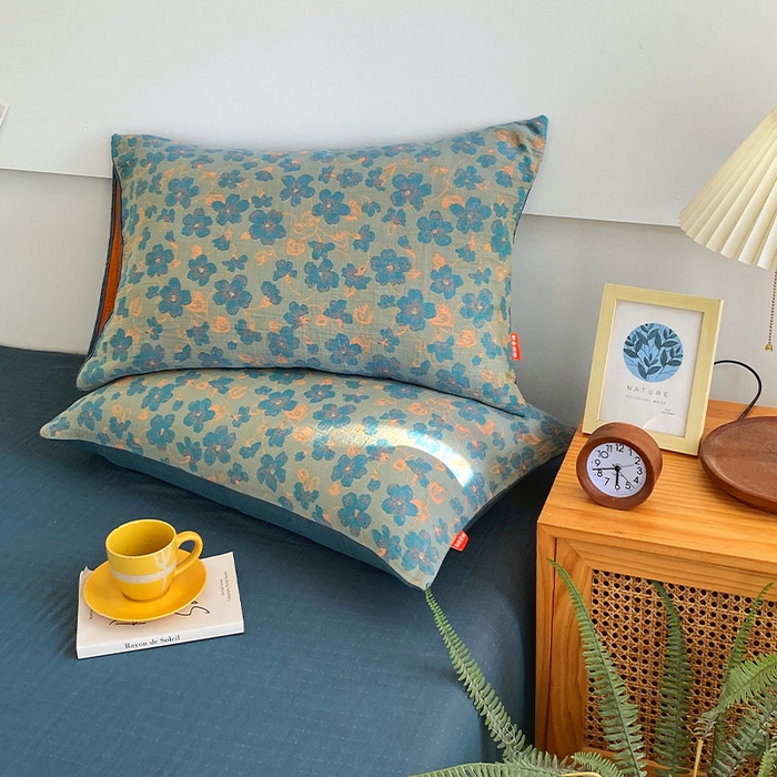 91家纺网 家纺一手货源 找家纺 （总）春皖家纺 2026新款全棉纯棉拉链款双层纱枕套单枕套枕套单件