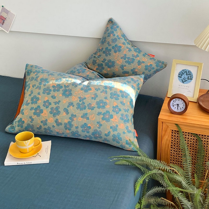 91家纺网 家纺一手货源 找家纺 春皖家纺 2026新款全棉纯棉拉链款双层纱枕套单枕套枕套单件 百灵斯顿