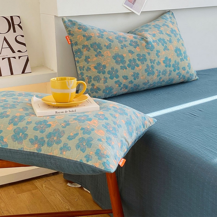 91家纺网 家纺一手货源 找家纺 春皖家纺 2026新款全棉纯棉拉链款双层纱枕套单枕套枕套单件 百灵斯顿