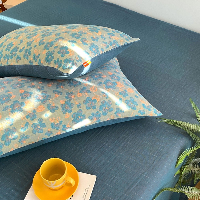 91家纺网 家纺一手货源 找家纺 春皖家纺 2026新款全棉纯棉拉链款双层纱枕套单枕套枕套单件 百灵斯顿