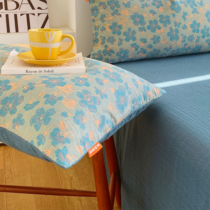 91家纺网 家纺一手货源 找家纺 春皖家纺 2026新款全棉纯棉拉链款双层纱枕套单枕套枕套单件 百灵斯顿