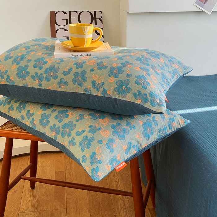 91家纺网 家纺一手货源 找家纺 春皖家纺 2026新款全棉纯棉拉链款双层纱枕套单枕套枕套单件 百灵斯顿