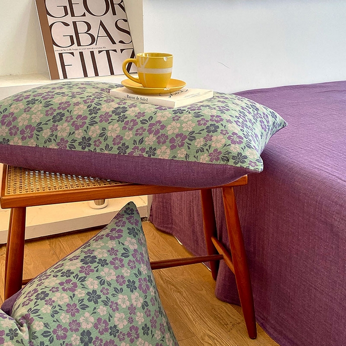 91家纺网 家纺一手货源 找家纺 春皖家纺 2026新款全棉纯棉拉链款双层纱枕套单枕套枕套单件 春光灿烂