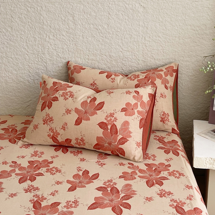 91家纺网 家纺一手货源 找家纺 春皖家纺 2026新款全棉纯棉拉链款双层纱枕套单枕套枕套单件 绮帐-红