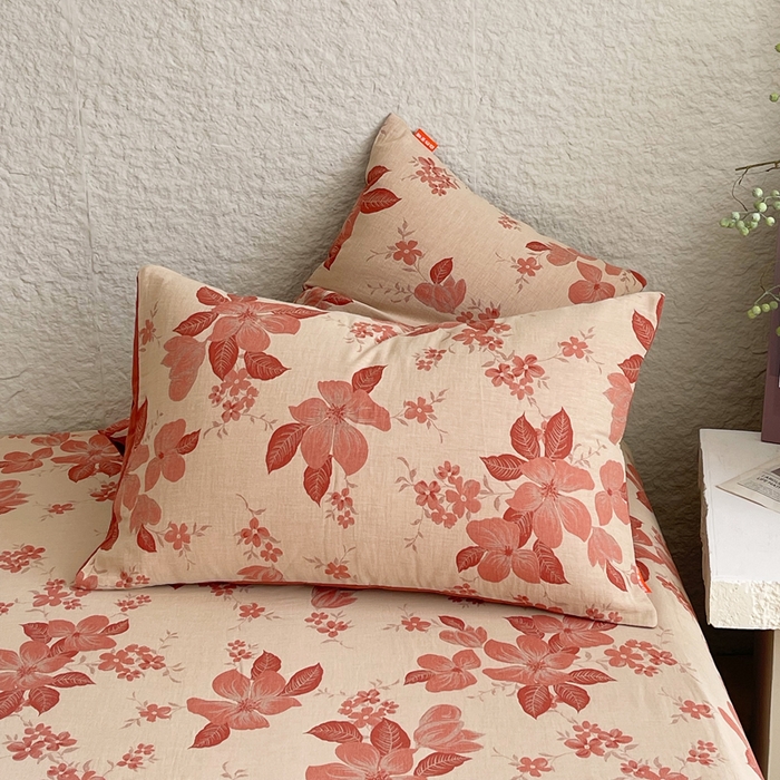 91家纺网 家纺一手货源 找家纺 春皖家纺 2026新款全棉纯棉拉链款双层纱枕套单枕套枕套单件 绮帐-红