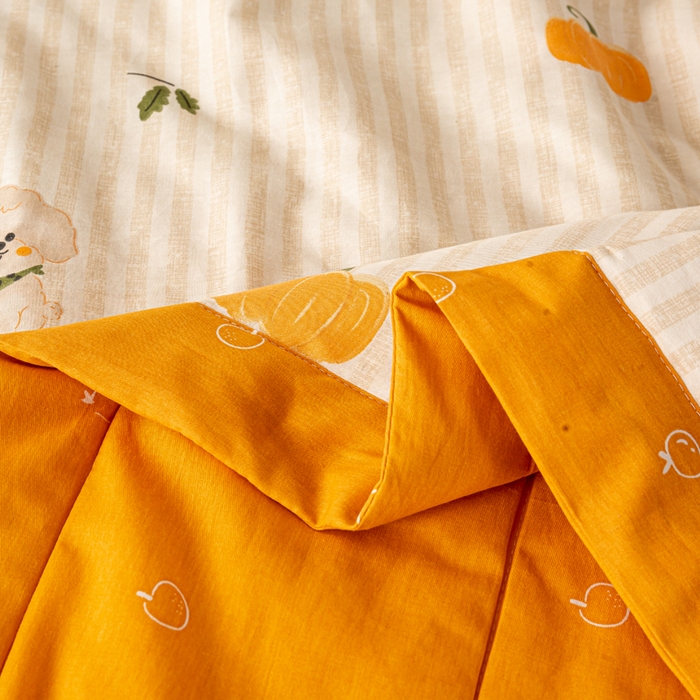 91家纺网 家纺一手货源 找家纺 红日子纺织品 2026新款全棉印花夏被夏凉被空调被 南瓜小狗