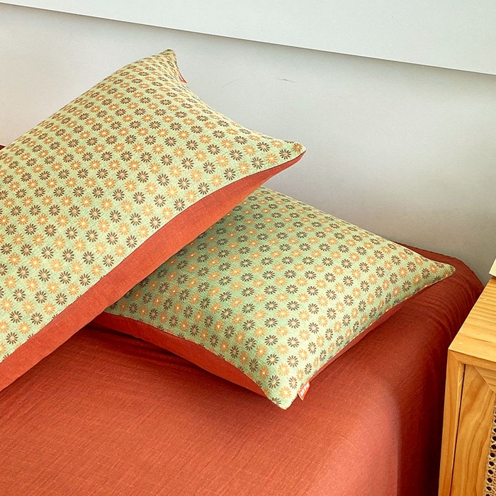 91家纺网 家纺一手货源 找家纺 春皖家纺 2026新款全棉纯棉拉链款双层纱枕套单枕套枕套单件 夏洛克绿