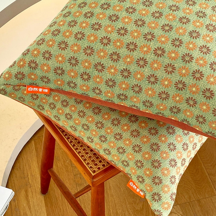 91家纺网 家纺一手货源 找家纺 春皖家纺 2026新款全棉纯棉拉链款双层纱枕套单枕套枕套单件 夏洛克绿