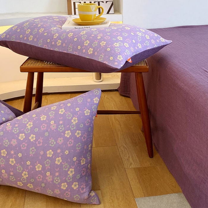 91家纺网 家纺一手货源 找家纺 春皖家纺 2026新款全棉纯棉拉链款双层纱枕套单枕套枕套单件 雪花飘