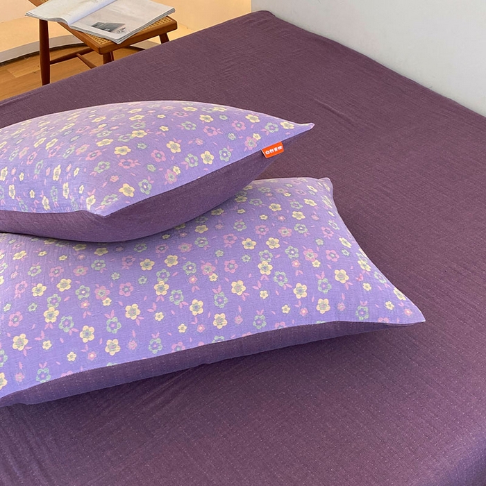 91家纺网 家纺一手货源 找家纺 春皖家纺 2026新款全棉纯棉拉链款双层纱枕套单枕套枕套单件 雪花飘