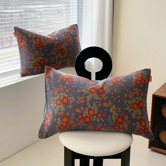 91家纺网 家纺一手货源 找家纺 春皖家纺 2026新款全棉纯棉拉链款双层纱枕套单枕套枕套单件 月临