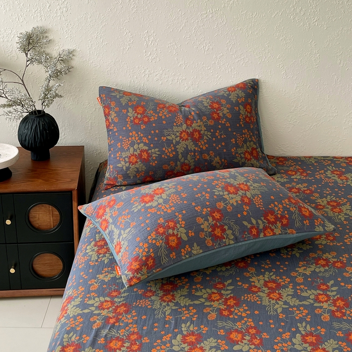 91家纺网 家纺一手货源 找家纺 春皖家纺 2026新款全棉纯棉拉链款双层纱枕套单枕套枕套单件 月临