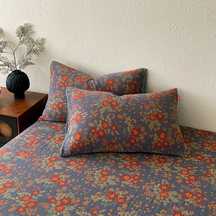 91家纺网 家纺一手货源 找家纺 春皖家纺 2026新款全棉纯棉拉链款双层纱枕套单枕套枕套单件 月临