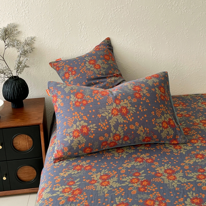 91家纺网 家纺一手货源 找家纺 春皖家纺 2026新款全棉纯棉拉链款双层纱枕套单枕套枕套单件 月临