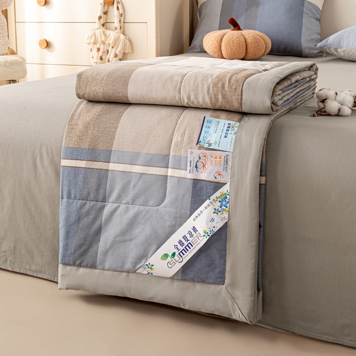 红日子纺织品 2026新款全棉印花夏被夏凉被空调被 韶华