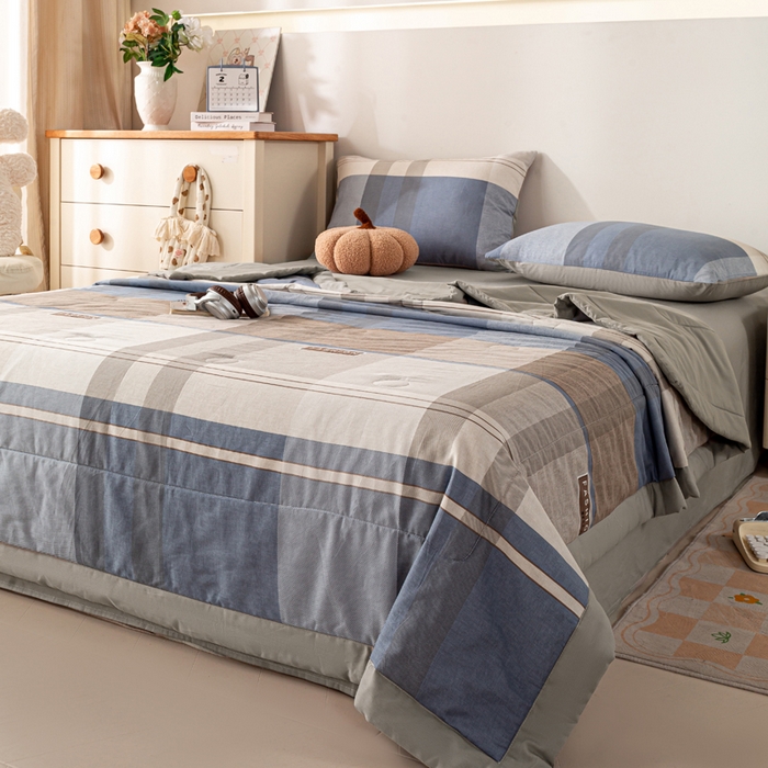 91家纺网 家纺一手货源 找家纺 红日子纺织品 2026新款全棉印花夏被夏凉被空调被 韶华