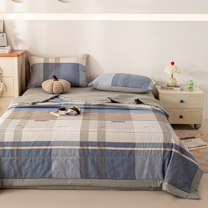 91家纺网 家纺一手货源 找家纺 红日子纺织品 2026新款全棉印花夏被夏凉被空调被 韶华