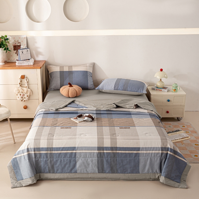 91家纺网 家纺一手货源 找家纺 红日子纺织品 2026新款全棉印花夏被夏凉被空调被 韶华