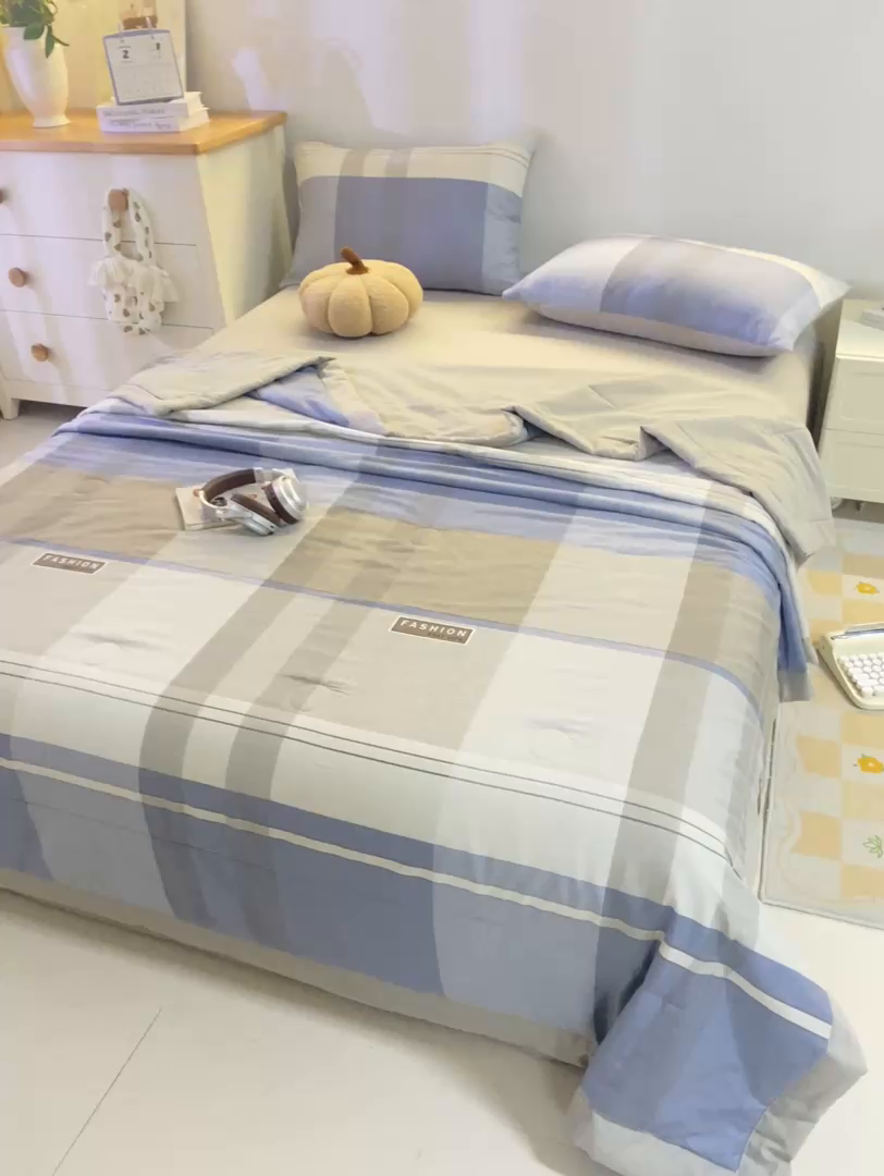 91家纺网 家纺一手货源 找家纺 红日子纺织品 2026新款全棉印花夏被夏凉被空调被 韶华