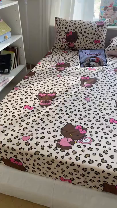 91家纺网 家纺一手货源 找家纺 （总）六巷胡同 2026新款40支全棉13070INS卡通单品床笠