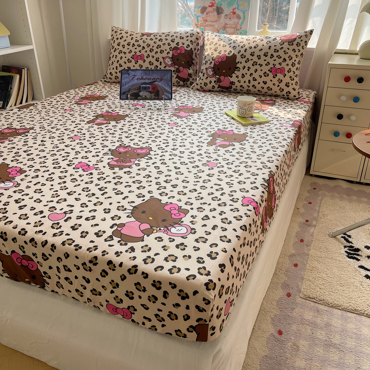 91家纺网 家纺一手货源 找家纺 （总）六巷胡同 2026新款40支全棉13070INS卡通单品床笠