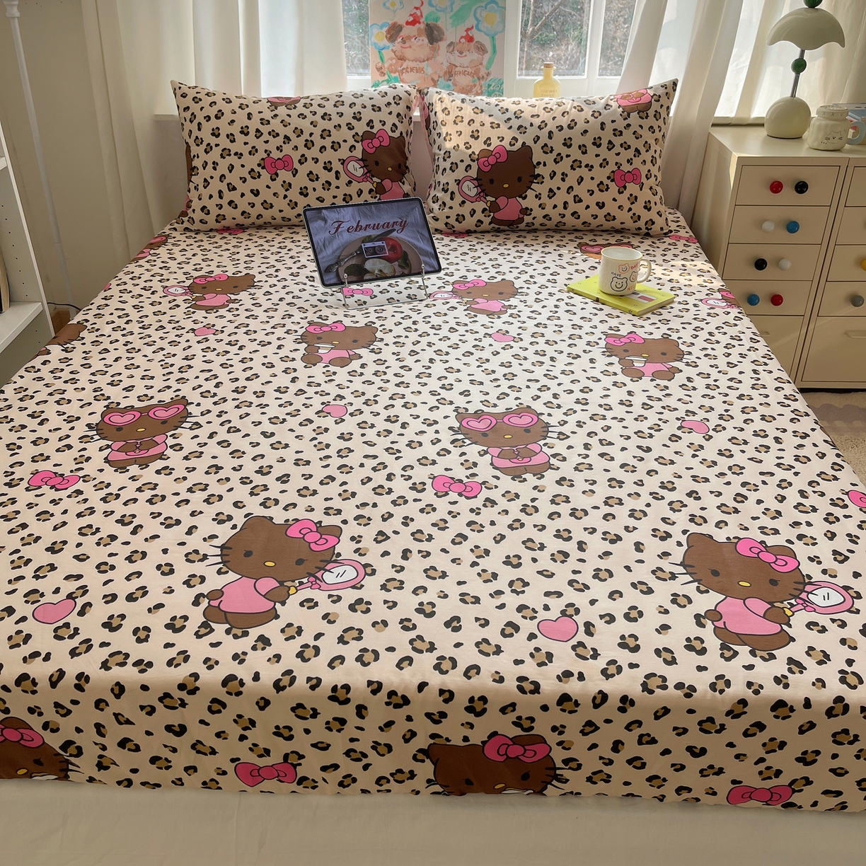 91家纺网 家纺一手货源 找家纺 （总）六巷胡同 2026新款40支全棉13070INS卡通单品床笠