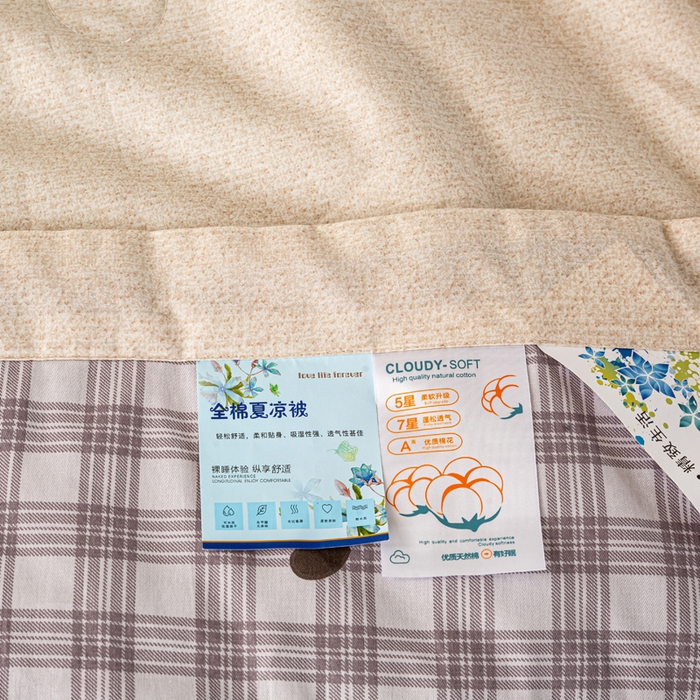 91家纺网 家纺一手货源 找家纺 红日子纺织品 2026新款全棉印花夏被夏凉被空调被 甜心乐园-紫