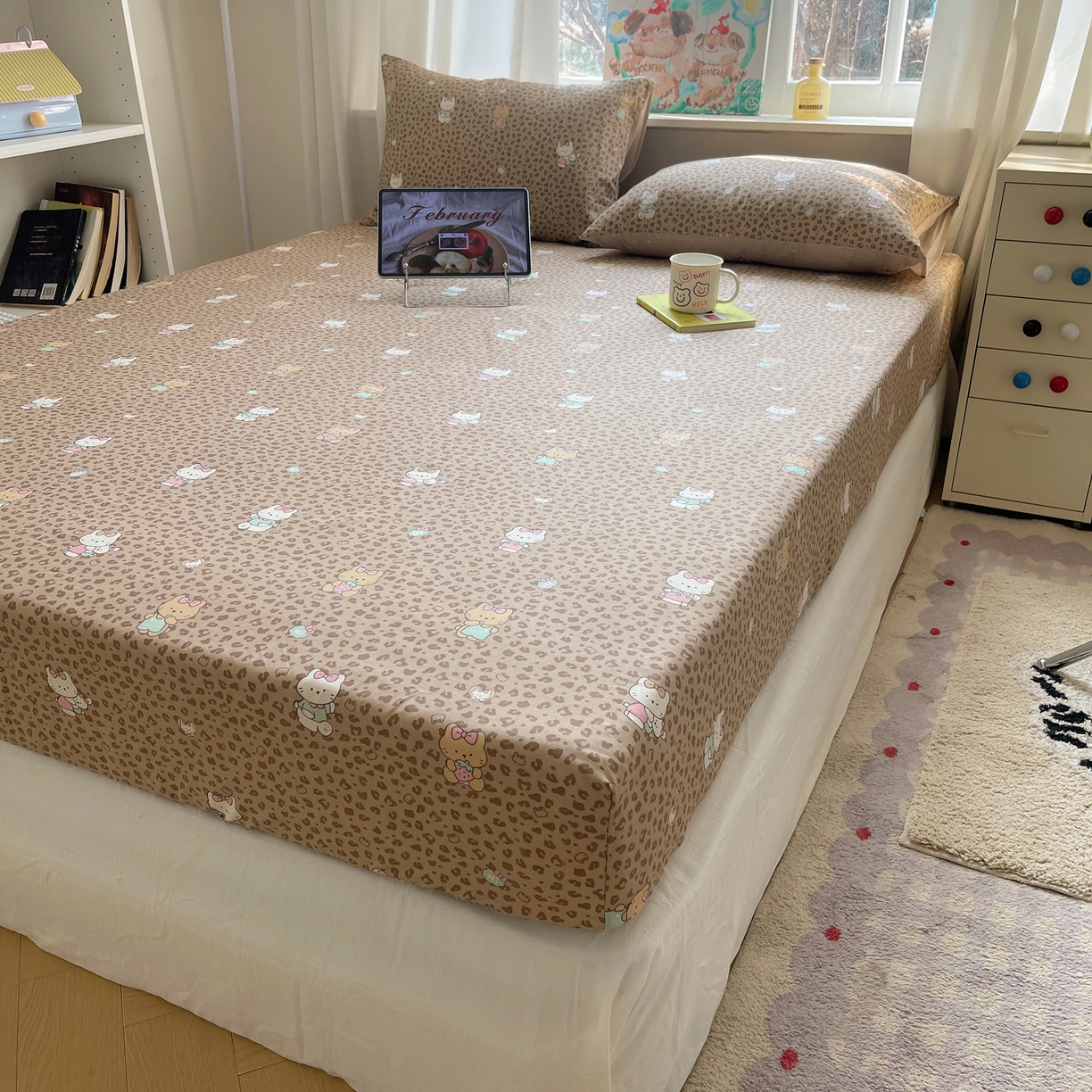 91家纺网 家纺一手货源 找家纺 （总）六巷胡同 2026新款40支全棉13070INS卡通单品床笠