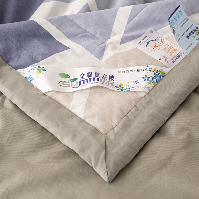 91家纺网 家纺一手货源 找家纺 红日子纺织品 2026新款全棉印花夏被夏凉被空调被 悠然海岸